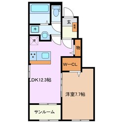 松阪駅 徒歩29分 1階の物件間取画像